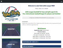 Tablet Screenshot of lakeparklittleleague.com